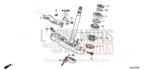 STEERING STEM (VT750C2B/CS/C/CA) VT750CSC de 2012